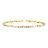 3.39ct 14k Yellow Gold Diamond Bangle